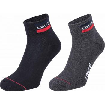 Levi's MID CUT SPRTWR LOGO 2P Ponožky, černá, velikost 39-42