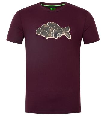 Korda tričko outline tee burgundy - m