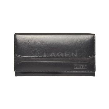 Lagen Dámská peněženka kožená W-2025 Černá