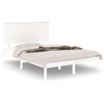 Rám postele bílý masivní borovice 140 × 200 cm, 3104804 (3104804)