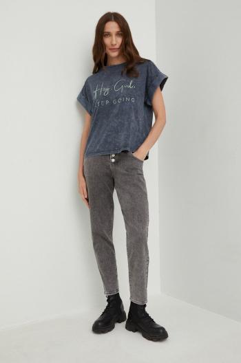 Bavlněné tričko Answear Lab šedá barva