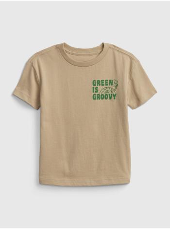 Béžové klučičí dětské tričko GAP gen good graphic t-shirt