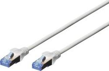 Patch kabel CAT 5e SF/UTP RJ 45, vidlice ⇔ vidlice, 1 m, šedý