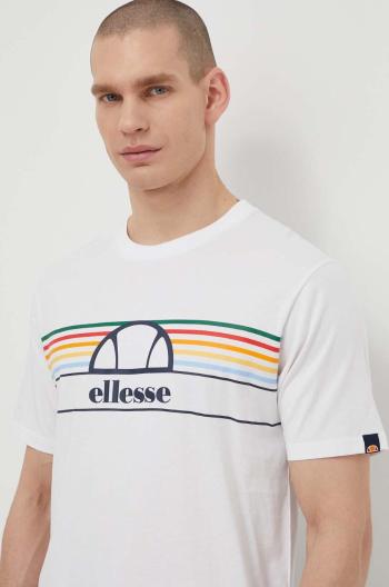 Bavlněné tričko Ellesse Lentamente T-Shirt bílá barva, s potiskem, SHV11918