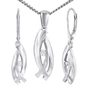 Silvego stříbrná souprava šperků Tessa náušnice a přívěsek QRS324