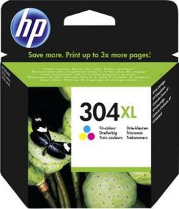 HP Inkoustová kazeta 304 XL originál azurová, purppurová, žlutá N9K07AE