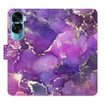 Flipové pouzdro iSaprio - Purple Marble - Honor 90 Lite 5G