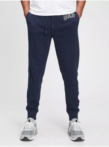 Modré pánské tepláky GAP Logo arch joggers