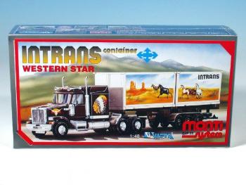 Stavebnice Monti 25 Intrans Container Western star 1:48