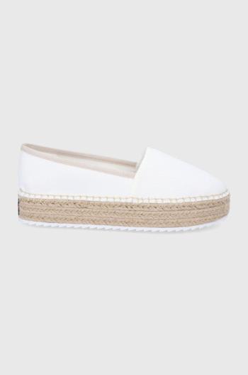 Espadrilky Tommy Jeans bílá barva, na platformě