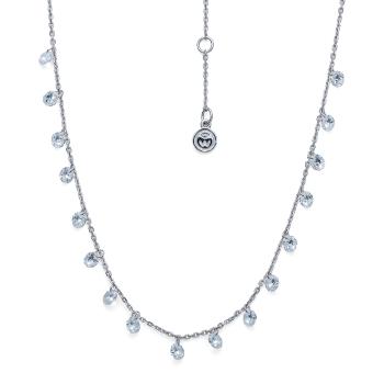 Oliver Weber Třpytivý stříbrný náhrdelník s čirými zirkony Benefit 61189