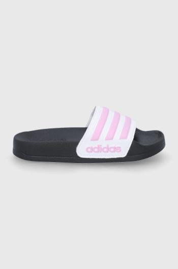 Dětské pantofle adidas FY8843 růžová barva