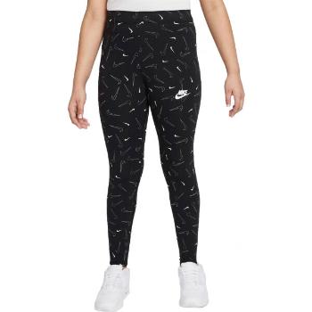 Nike NSW FAVORITES AOP LEGGING G Dívčí legíny, černá, velikost S