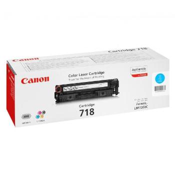 CANON CRG718 C - originální toner, azurový, 2900 stran