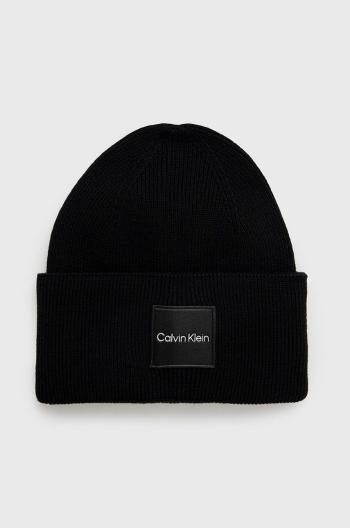 Bavlněná čepice Calvin Klein černá barva,