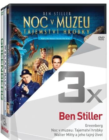 3x Ben Stiller - kolekce (Greenberg, Noc v muzeu 3, Walter Mitty) (3 DVD)