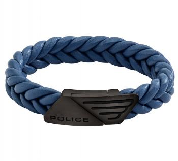 Police Výrazný kožený náramek pro muže Barnhill PJ26558BLU/02