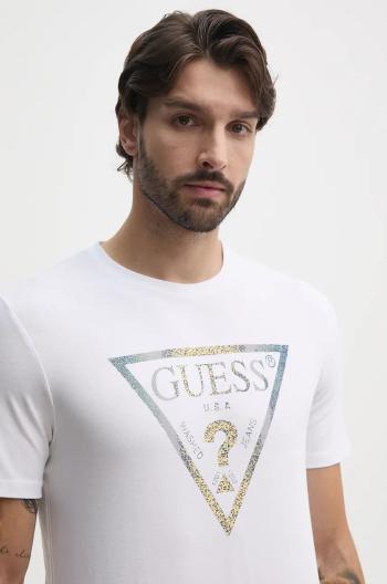 Tričko Guess bílá barva, s potiskem, M4BI35.J1314