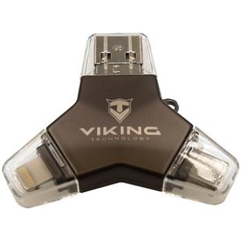 Viking USB Flash disk 3.0 4v1 128GB černá (VUFII128B)