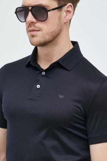 Polo tričko Emporio Armani tmavomodrá barva, 8N1F98 1JUVZ