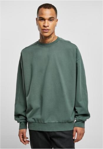 Urban Classics Heavy Terry Garment Dye Crew bottlegreen - L