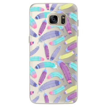 Silikonové pouzdro iSaprio - Feather Pattern 01 - Samsung Galaxy S7