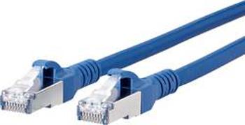 Síťový kabel RJ45 Metz Connect 1308455044-E, CAT 6A, S/FTP, 5.00 m, modrá