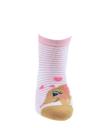 Dívčí vzorované ponožky WOLA KOLOUŠEK růžové Velikost: 15-17