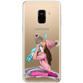 iSaprio Kissing Mom - Brunette and Boy pro Samsung Galaxy A8 2018 (kmbruboy-TPU2-A8-2018)