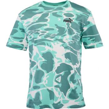 Puma SUMMER SPLASH AOP TEE Pánské triko, zelená, velikost