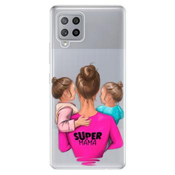 Odolné silikonové pouzdro iSaprio - Super Mama - Two Girls - Samsung Galaxy A42