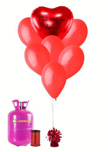 Personalizovaný helium párty set - Červené srdce 31 ks