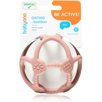 BabyOno Be Active Ortho kousátko bez obsahu BPA 0 m+ pink 1 ks
