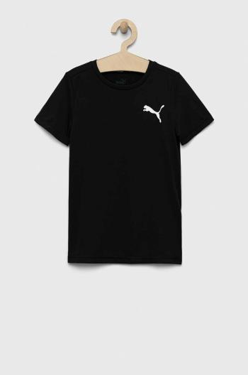 Dětské tričko Puma ACTIVE Small Logo Tee B černá barva, s potiskem