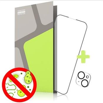 Tempered Glass Protector antibakteriální pro iPhone 14, (Case Friendly) + sklo na kameru (TGA-IP14-BL)