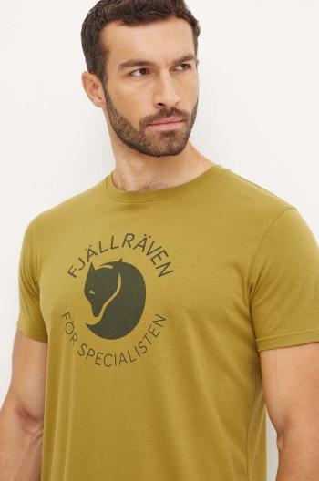 Sportovní triko Fjallraven Fjällräven Fox zelená barva, s potiskem, F87052.624