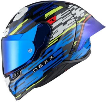 Nexx X.R3R Glitch Racer Blue Neon XL Přilba