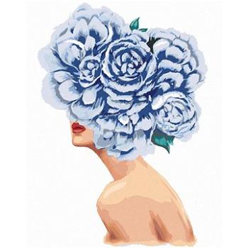 Malování podle čísel - Žena s modrými květinami na hlavě (HRAbz33238nad)