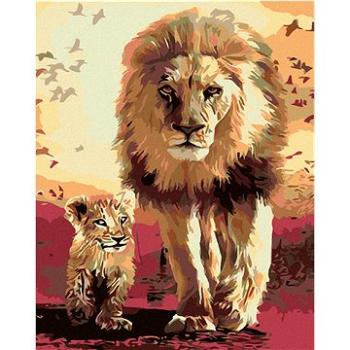 Malování podle čísel - Kráčející lev s lvíčetem (HRAmal00105nad)