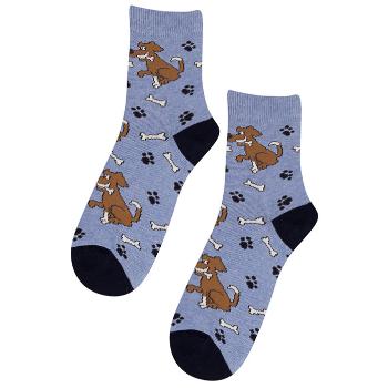 Chlapecké vzorované ponožky WOLA PES, KOSTI modré Velikost: 36-38