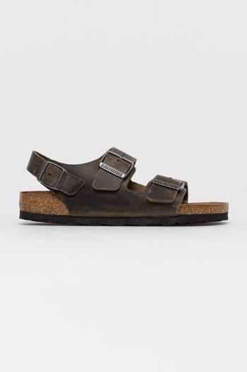 Kožené sandály Birkenstock dámské, zelená barva