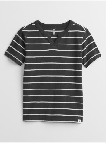 Černé klučičí dětské tričko stripe t-shirt GAP