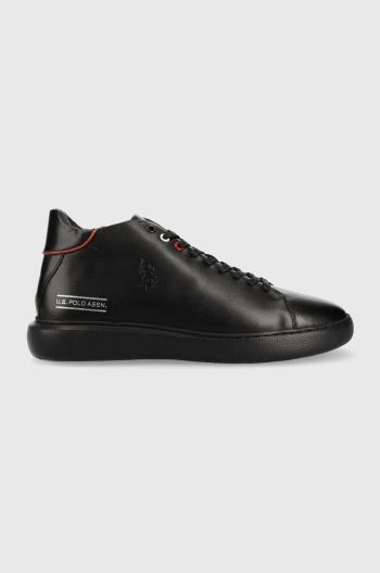 Kožené sneakers boty U.S. Polo Assn. Cryme černá barva