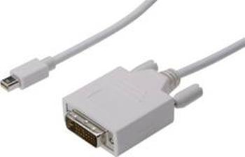 Kabel DVI vidlice ⇔ Mini-DisplayPort vidlice, 2 m, bílý