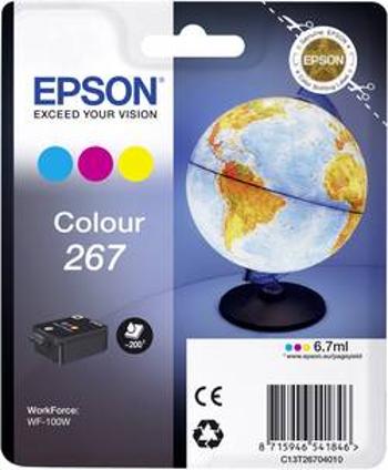 Epson Ink T2670, 267 originál azurová, purppurová, žlutá C13T26704010