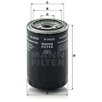 MANN-FILTER W940/38 (W940/38)