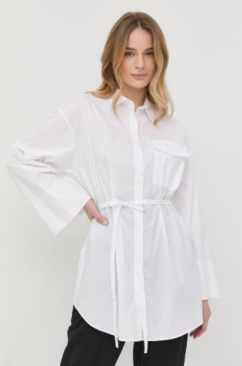 Košile Twinset dámská, bílá barva, relaxed, s klasickým límcem