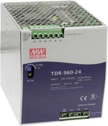 Síťový zdroj na DIN lištu Mean Well TDR-960-48, 1 x, 48 V/DC, 20 A, 960 W