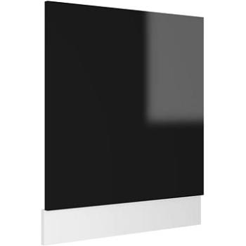 Panel na myčku černý vysoký lesk 59,5×3×67 cm dřevotříska 802568