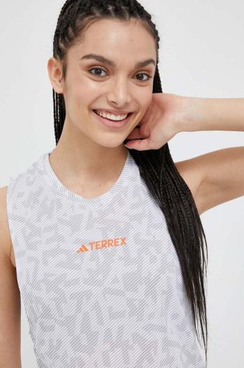 Sportovní top adidas TERREX Agravic dámský, bílá barva